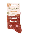 Chaussette pailletée Maman louve